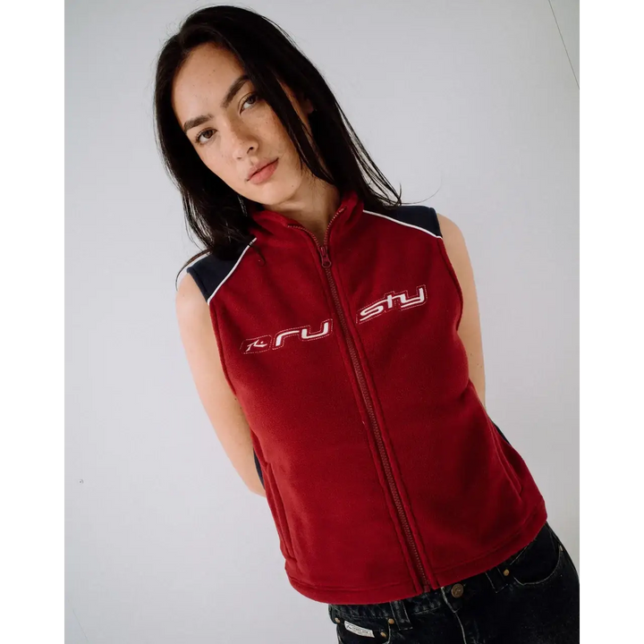 Rusty Mr Cool Polar Fleece Vest - Red / 6