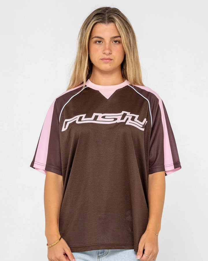 Rusty Naples Mesh Oversize Sports Jersey 