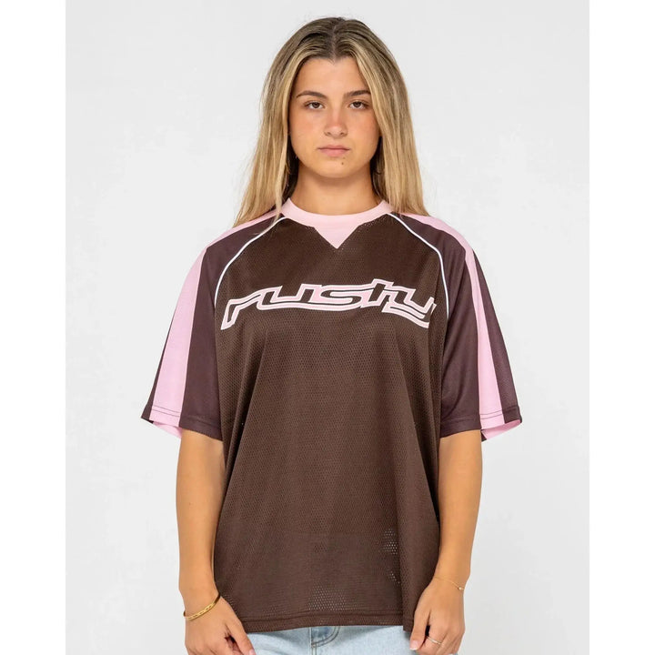 Rusty Naples Mesh Oversize Sports Jersey 