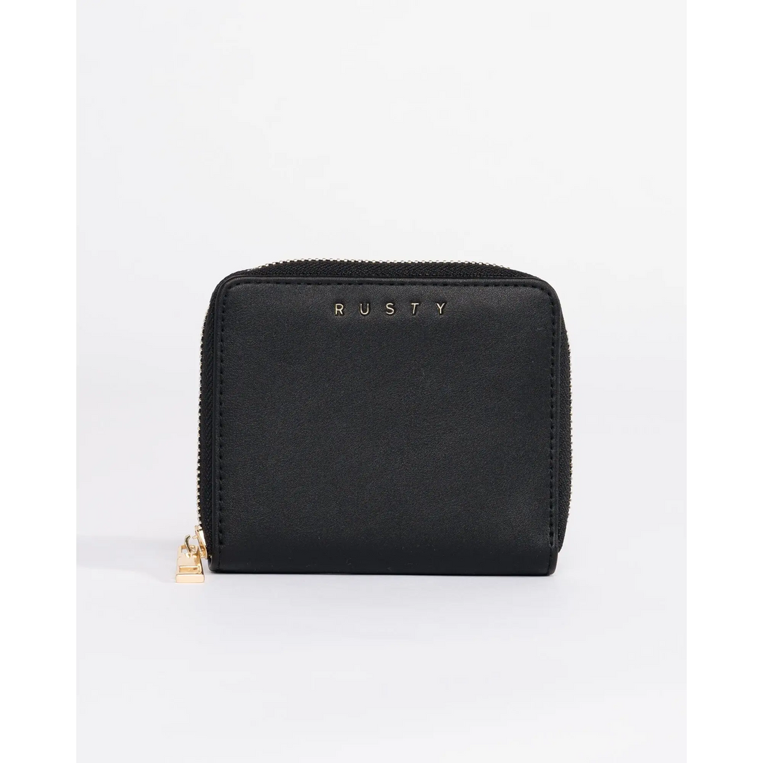 Rusty Noa Compact Wallet Black 