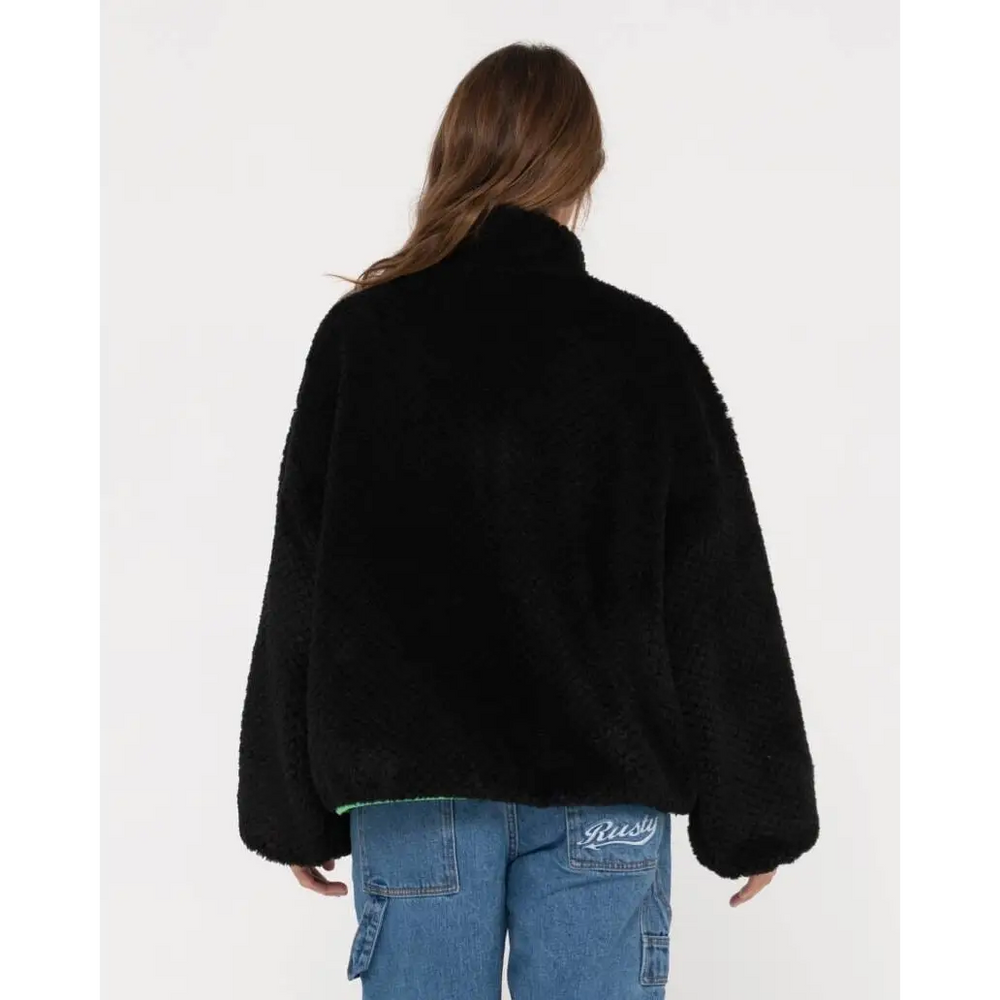 Rusty Ollie Sherpa Zip Through Fleece 