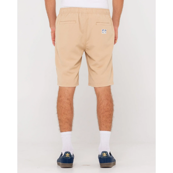 Rusty Overtone Elastic Linen Shorts 