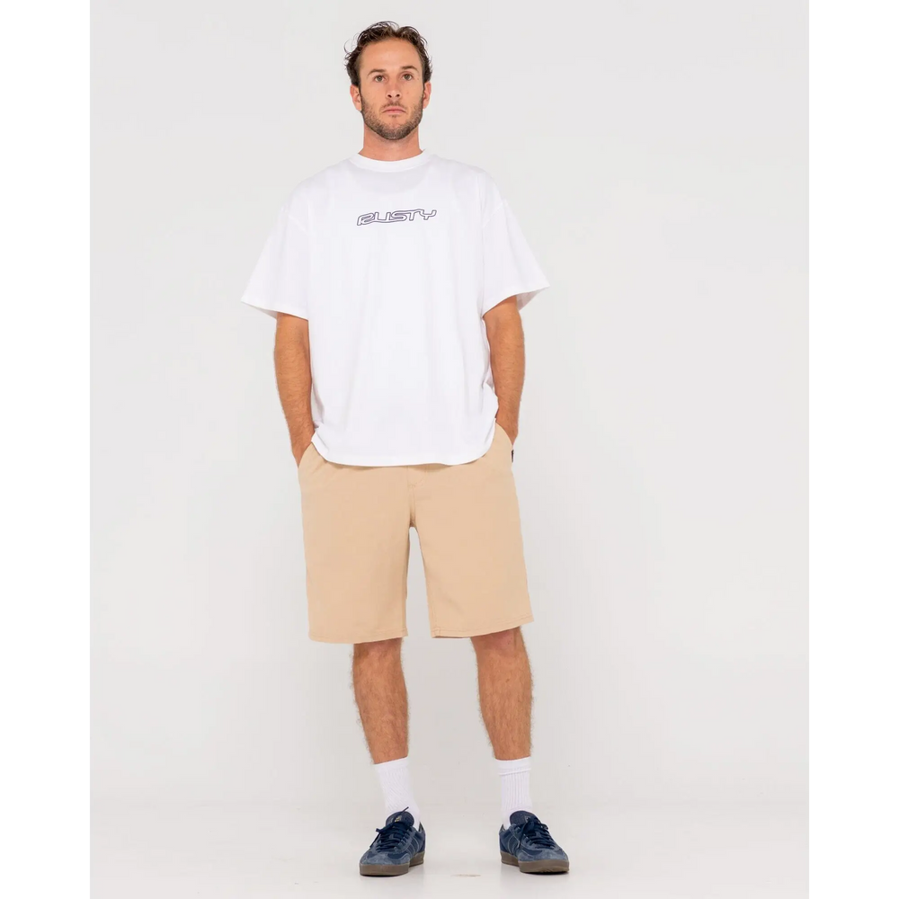 Rusty Overtone Elastic Linen Shorts 