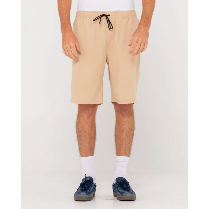 Rusty Overtone Elastic Linen Shorts 