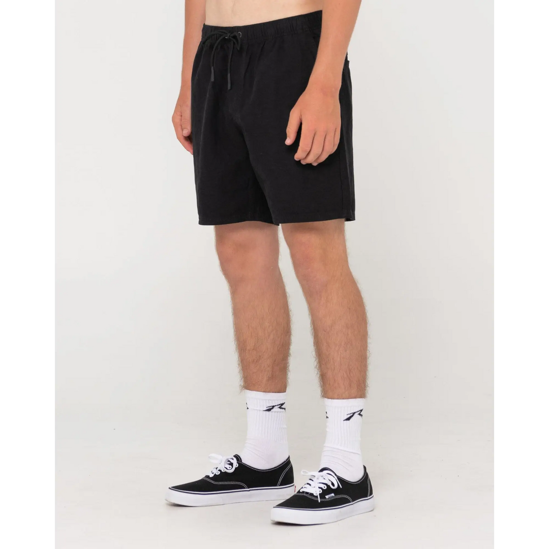 Rusty Overtone Linen 17" Youth Elastic Shorts 