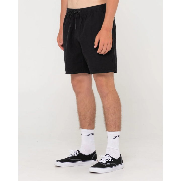 Rusty Overtone Linen 17" Youth Elastic Shorts 