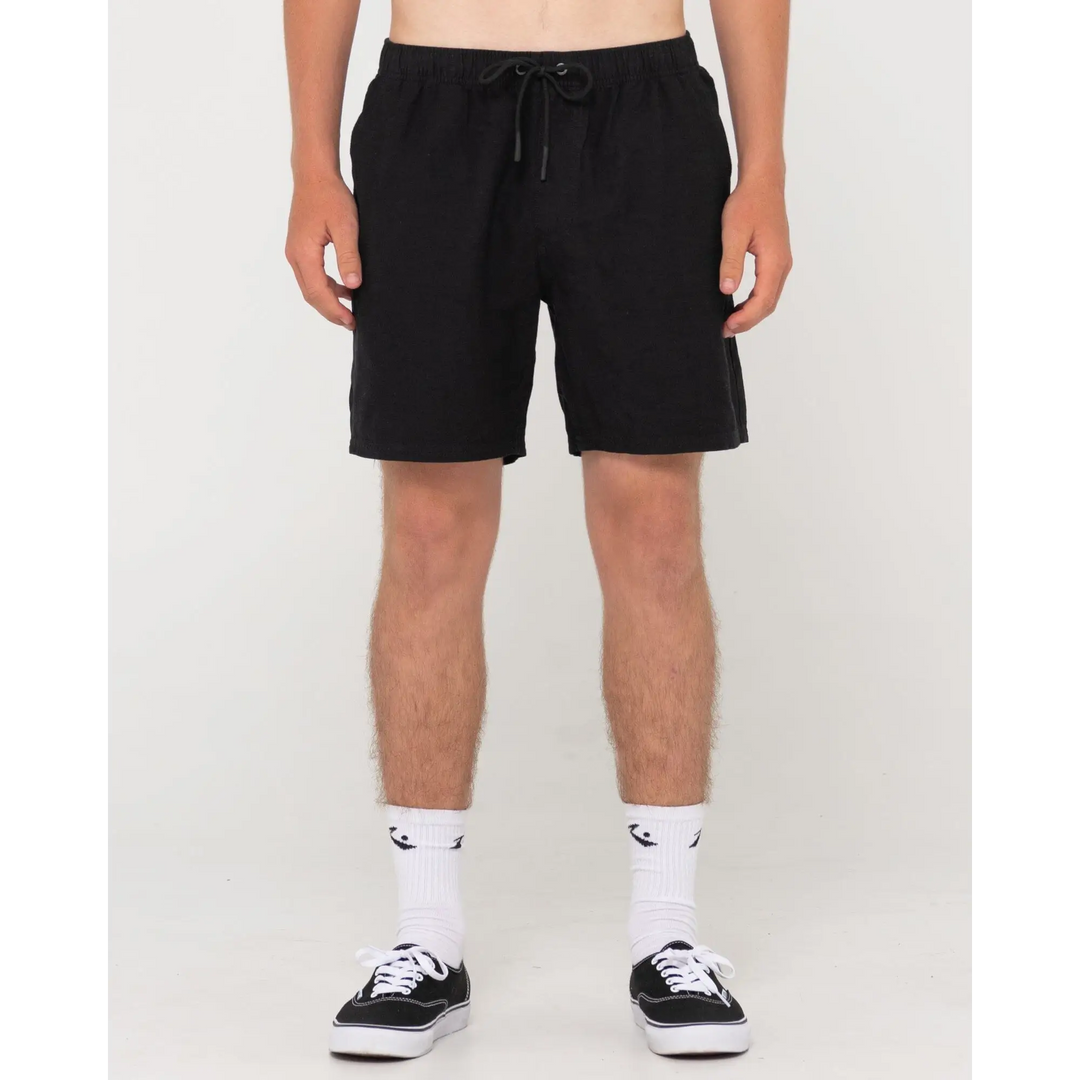 Rusty Overtone Linen 17" Youth Elastic Shorts 