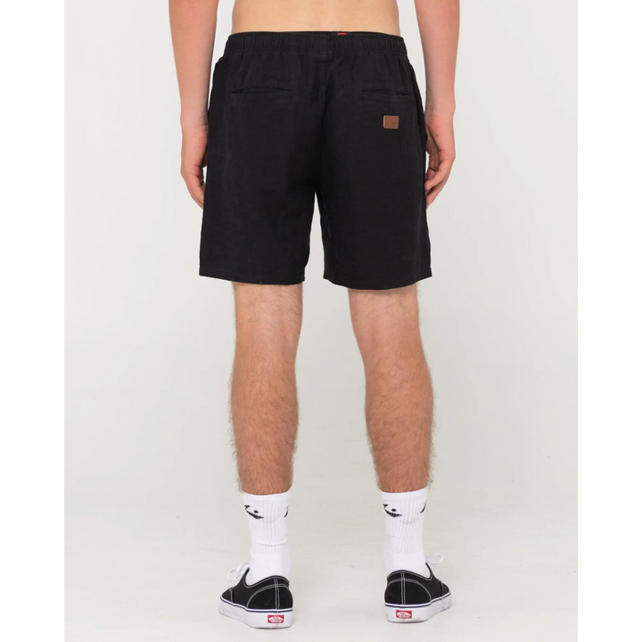 Rusty Overtone Linen 17" Youth Elastic Shorts 