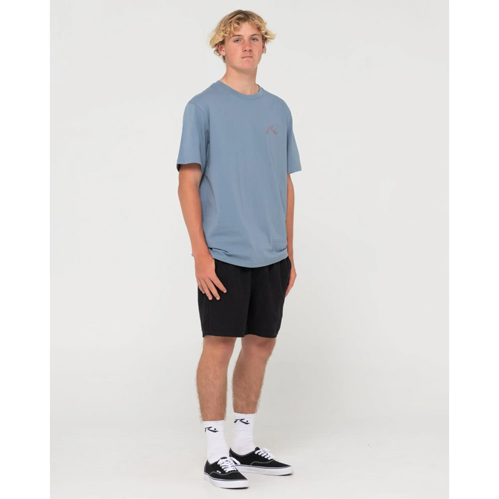 Rusty Overtone Linen 17" Youth Elastic Shorts 