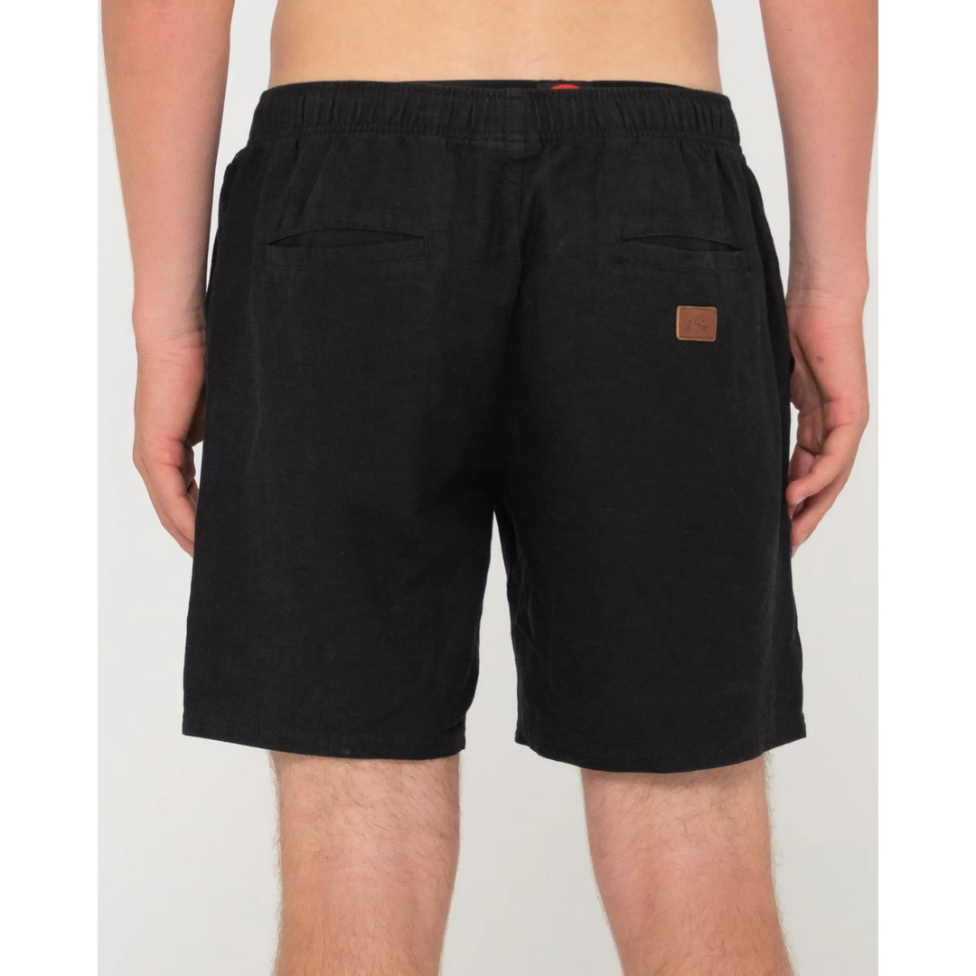 Rusty Overtone Linen 17" Youth Elastic Shorts 