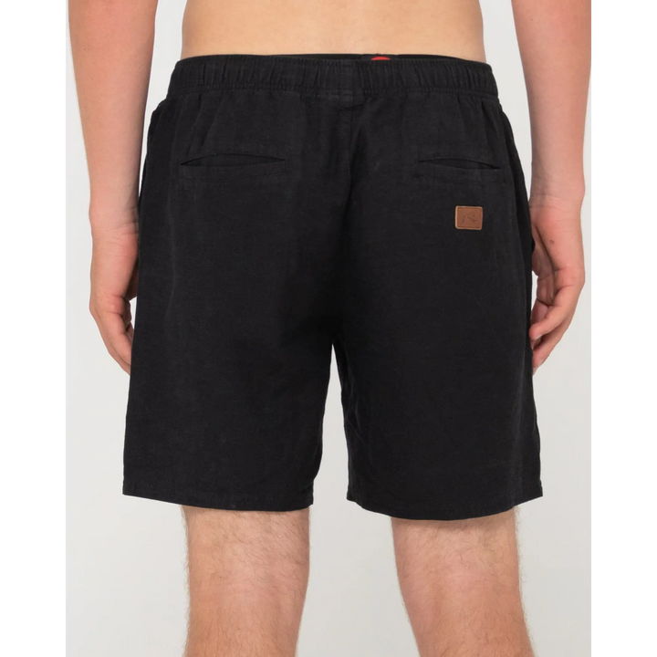 Rusty Overtone Linen 17" Youth Elastic Shorts 