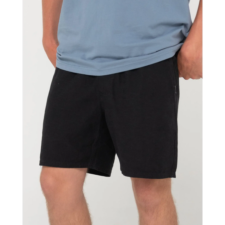 Rusty Overtone Linen 17" Youth Elastic Shorts 