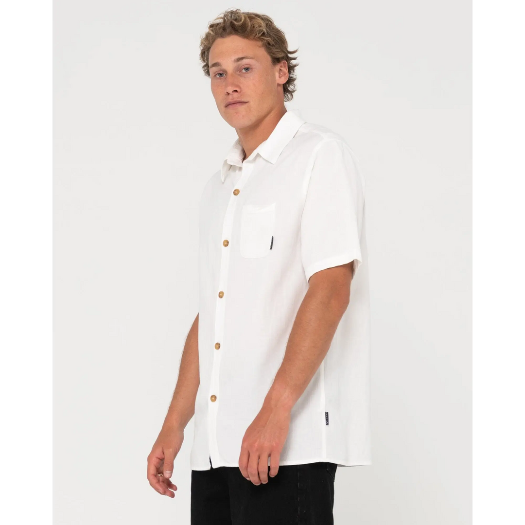 Rusty Overtone Linen Shirt Whisper White S 