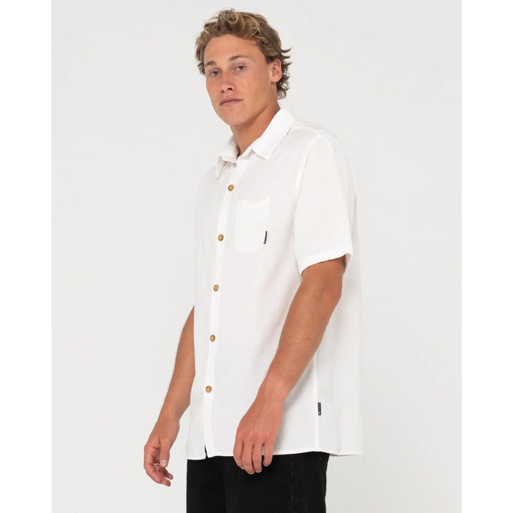 Rusty Overtone Linen Shirt Whisper White S 
