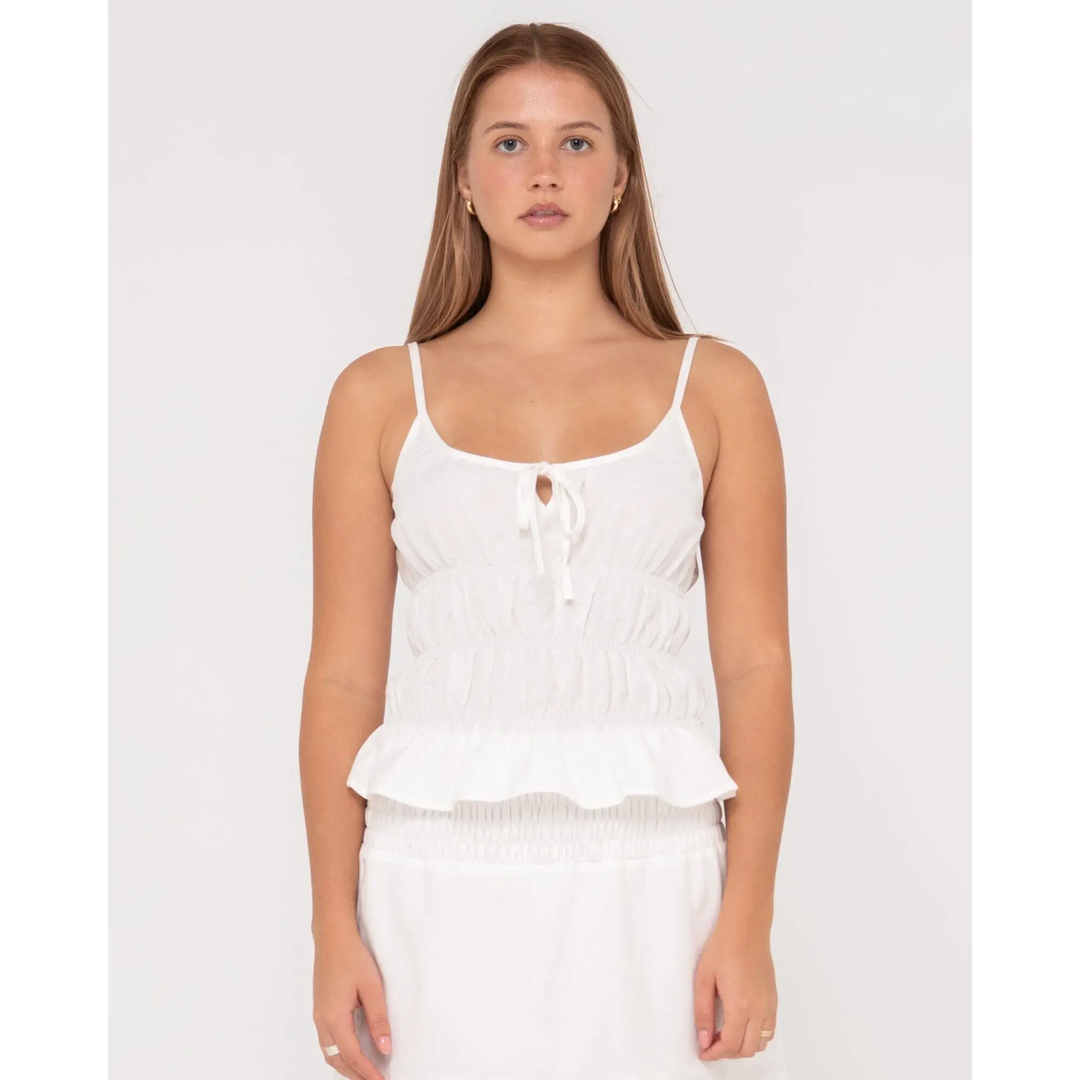 Rusty Palm Springs Shirred Cami Top 