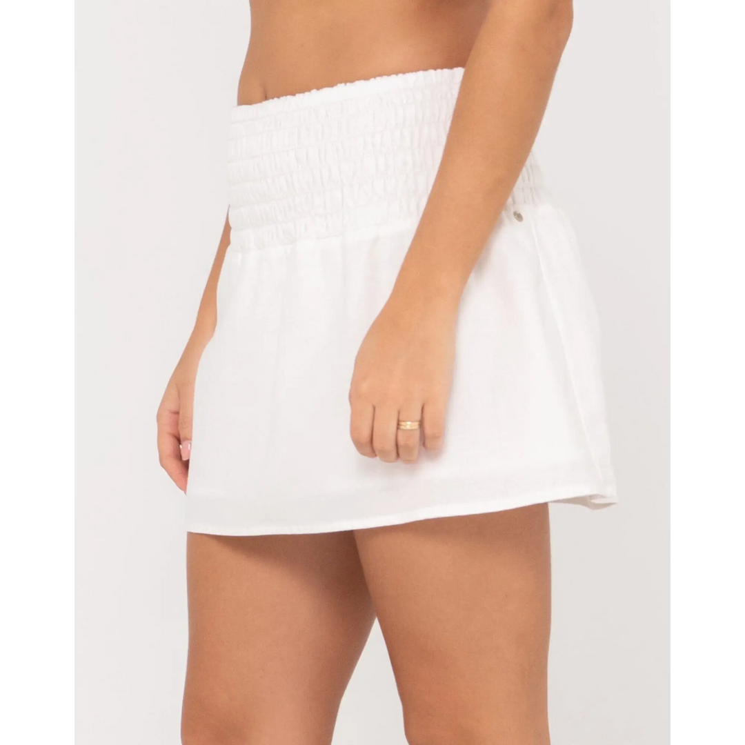 Rusty Palm Springs Shirred Mini Skirt 