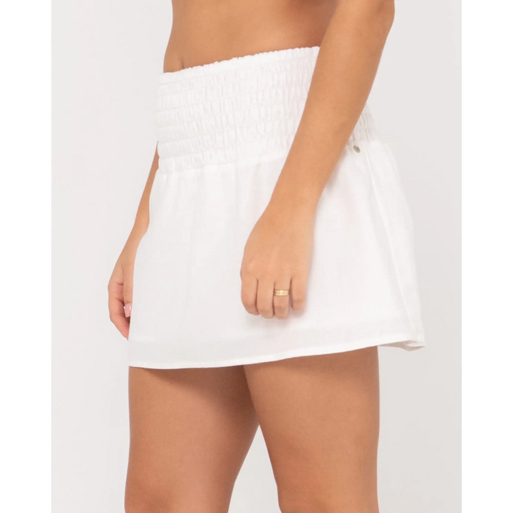 Rusty Palm Springs Shirred Mini Skirt 