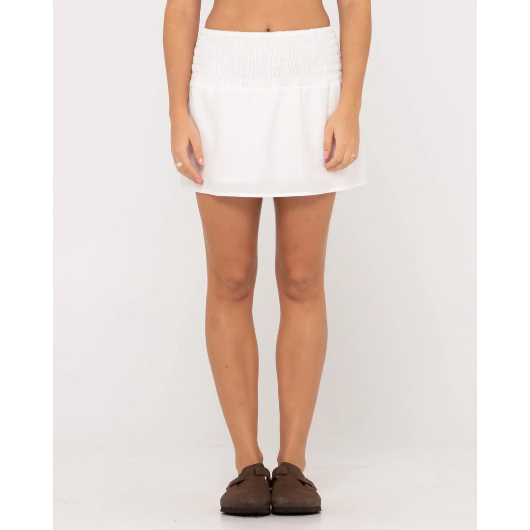 Rusty Palm Springs Shirred Mini Skirt 