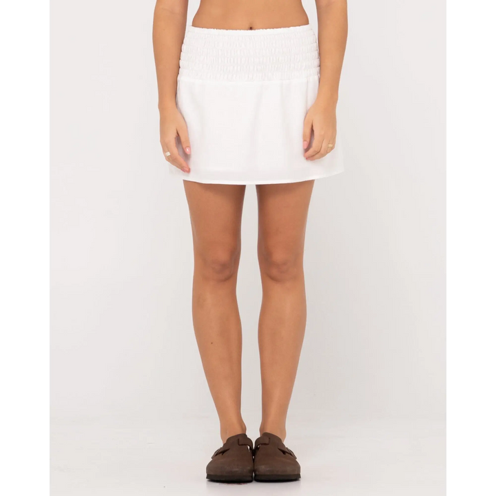 Rusty Palm Springs Shirred Mini Skirt 