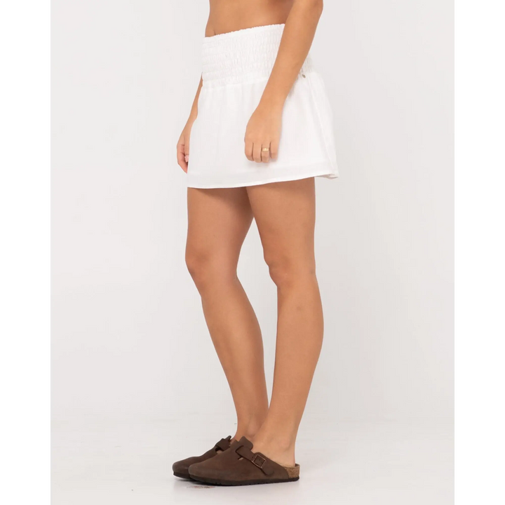 Rusty Palm Springs Shirred Mini Skirt 