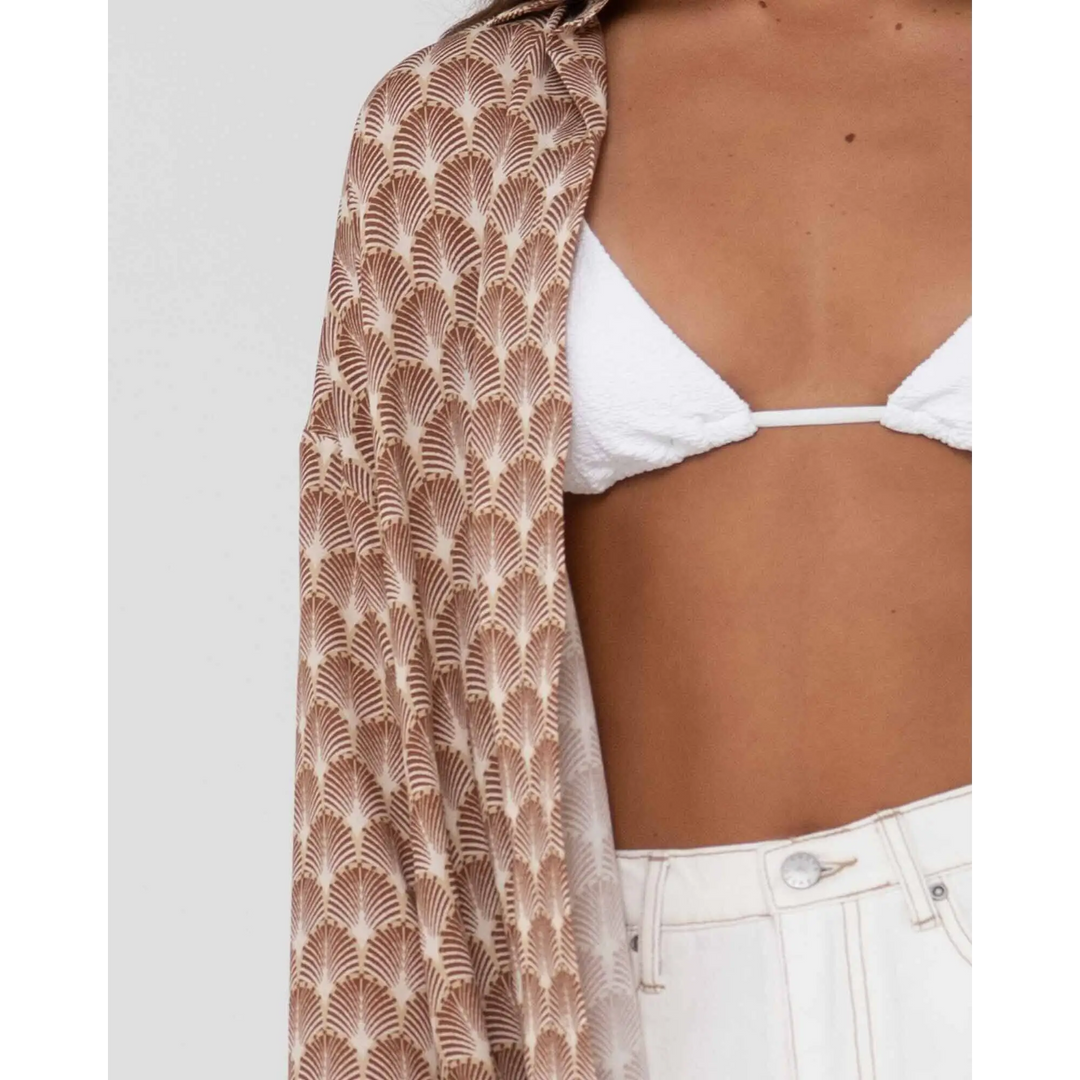 Rusty Panama Oversized Long Sleeve Shirt 