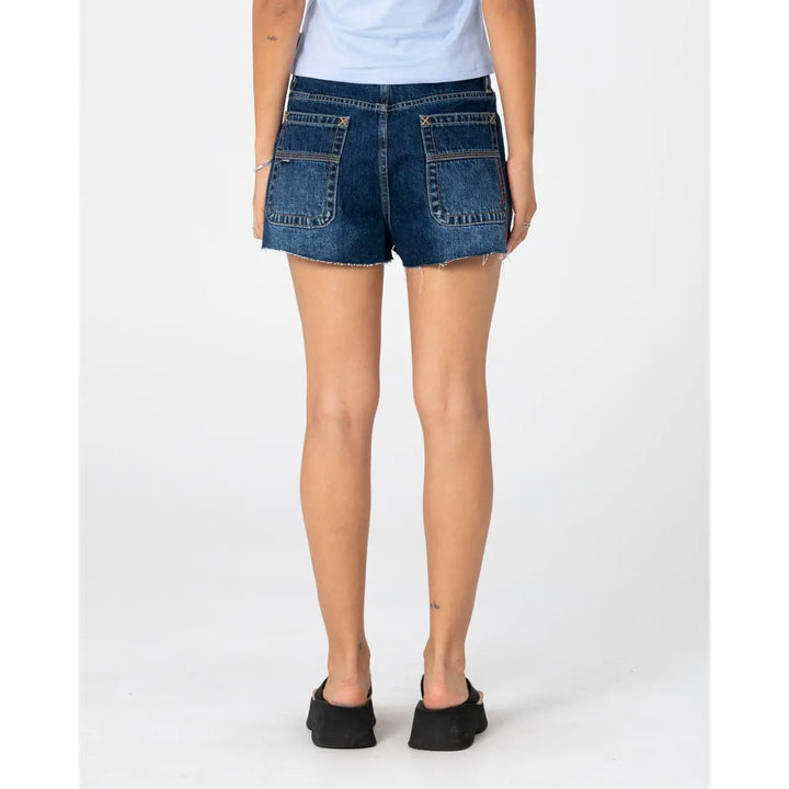 Rusty Penny Kick Flare Denim Shorts 2.0