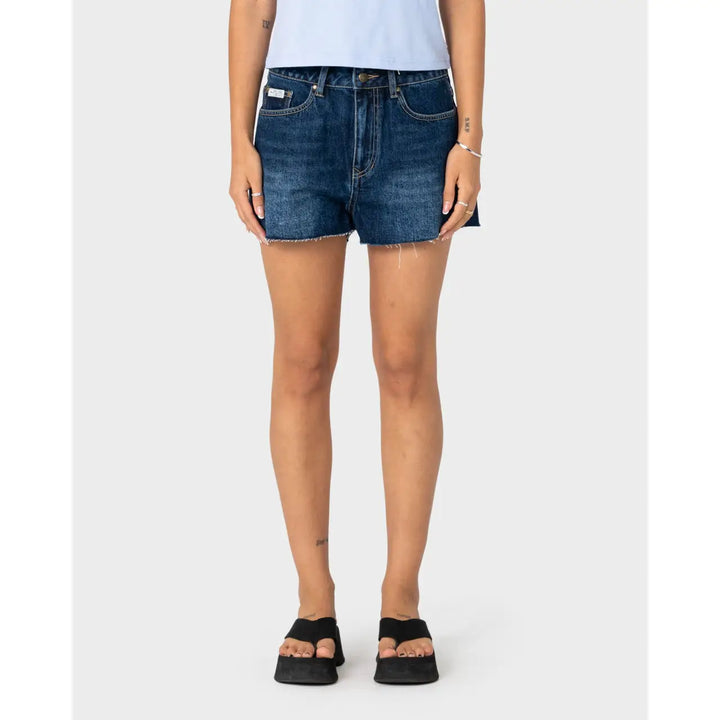 Rusty Penny Kick Flare Denim Shorts 2.0