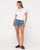 Rusty Penny Kick Flare Denim Shorts 