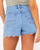 Rusty Penny Kick Flare Denim Shorts 