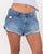 Rusty Pheonix Low Rise Denim Mini Shorts 