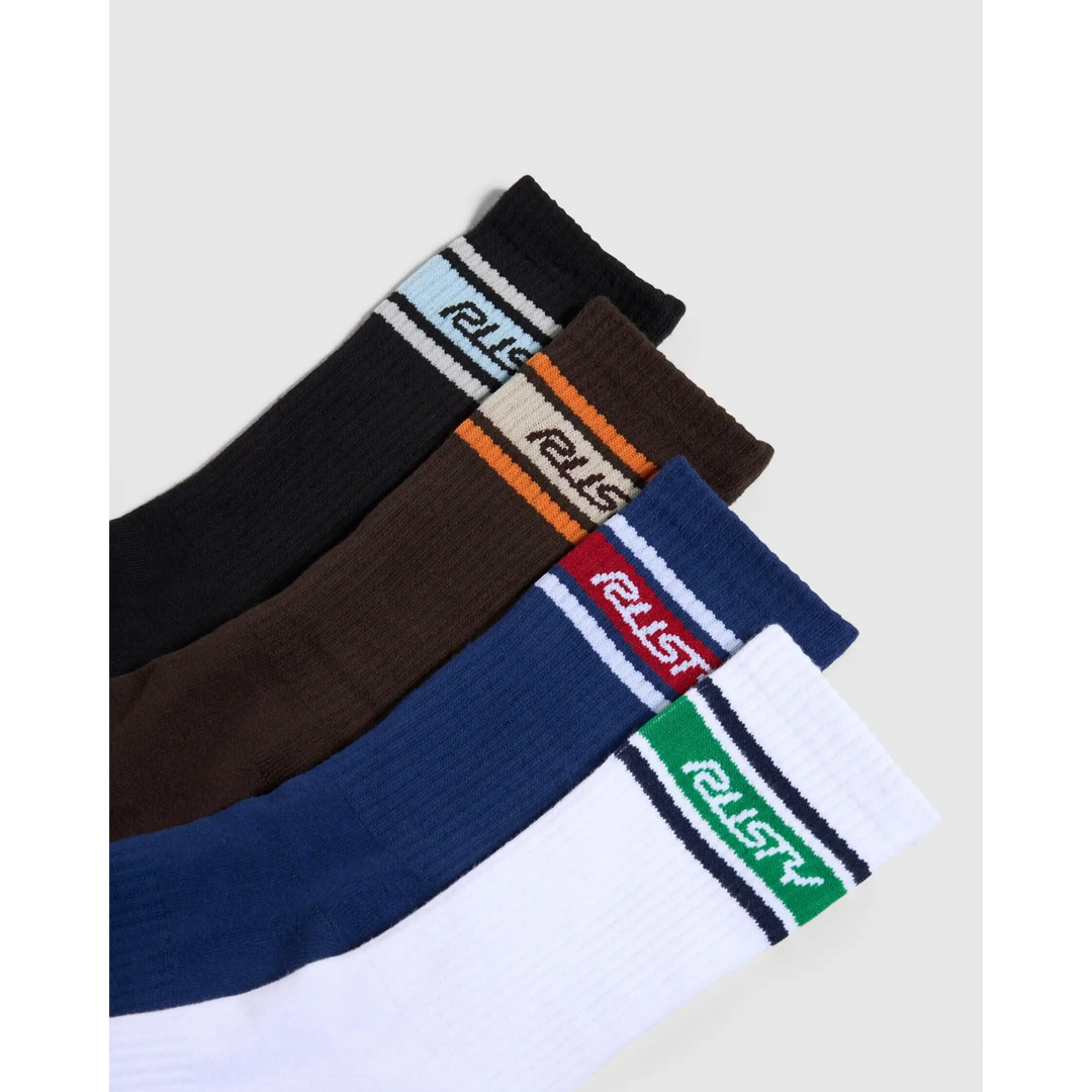 Rusty Pit Crew 4 Pack Socks 