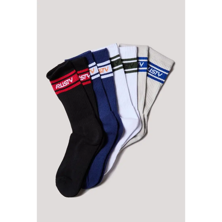 Rusty Pit Crew 4 Pack Socks 