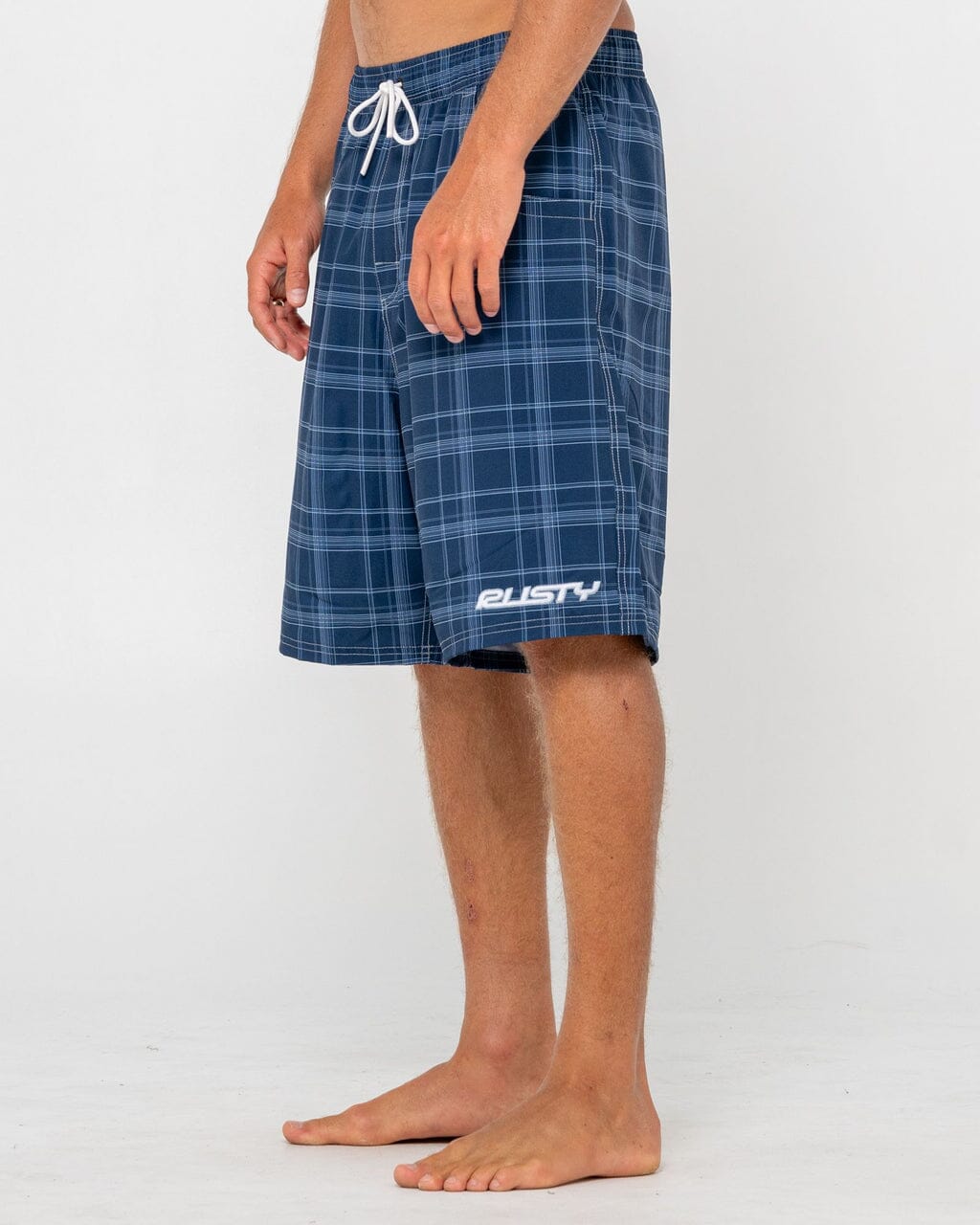 Rusty Plaid Daddy 22" Elastic Waist Boardshorts 