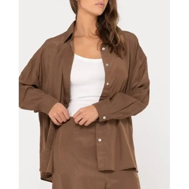 Rusty Porter Long Sleeve Shirt Cappuccino 16 