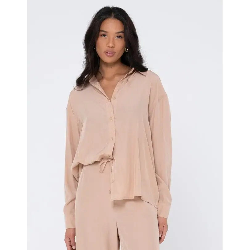 Rusty Porter Long Sleeve Shirt Pale Mustard 8 