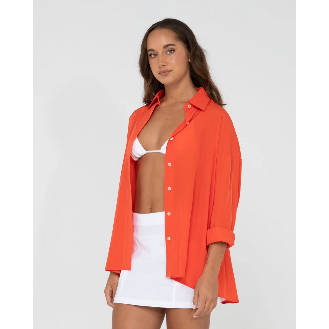 Rusty Porter Long Sleeve Shirt Radiant Red 12 