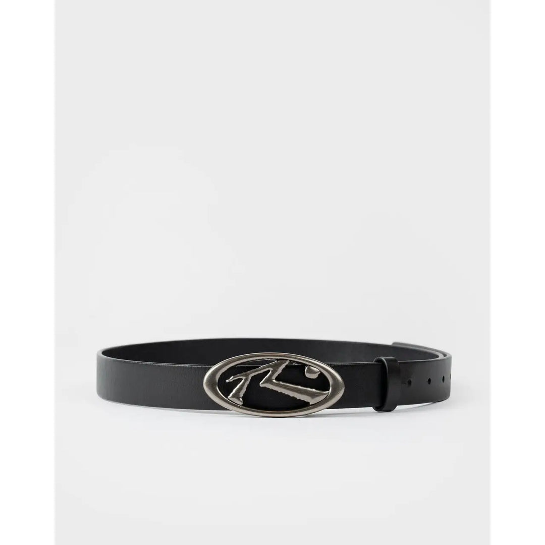 Rusty R Dot Buckle Leather Belt