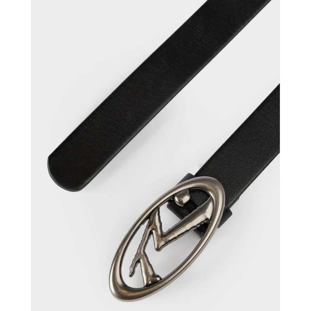 Rusty R Dot Buckle Leather Belt
