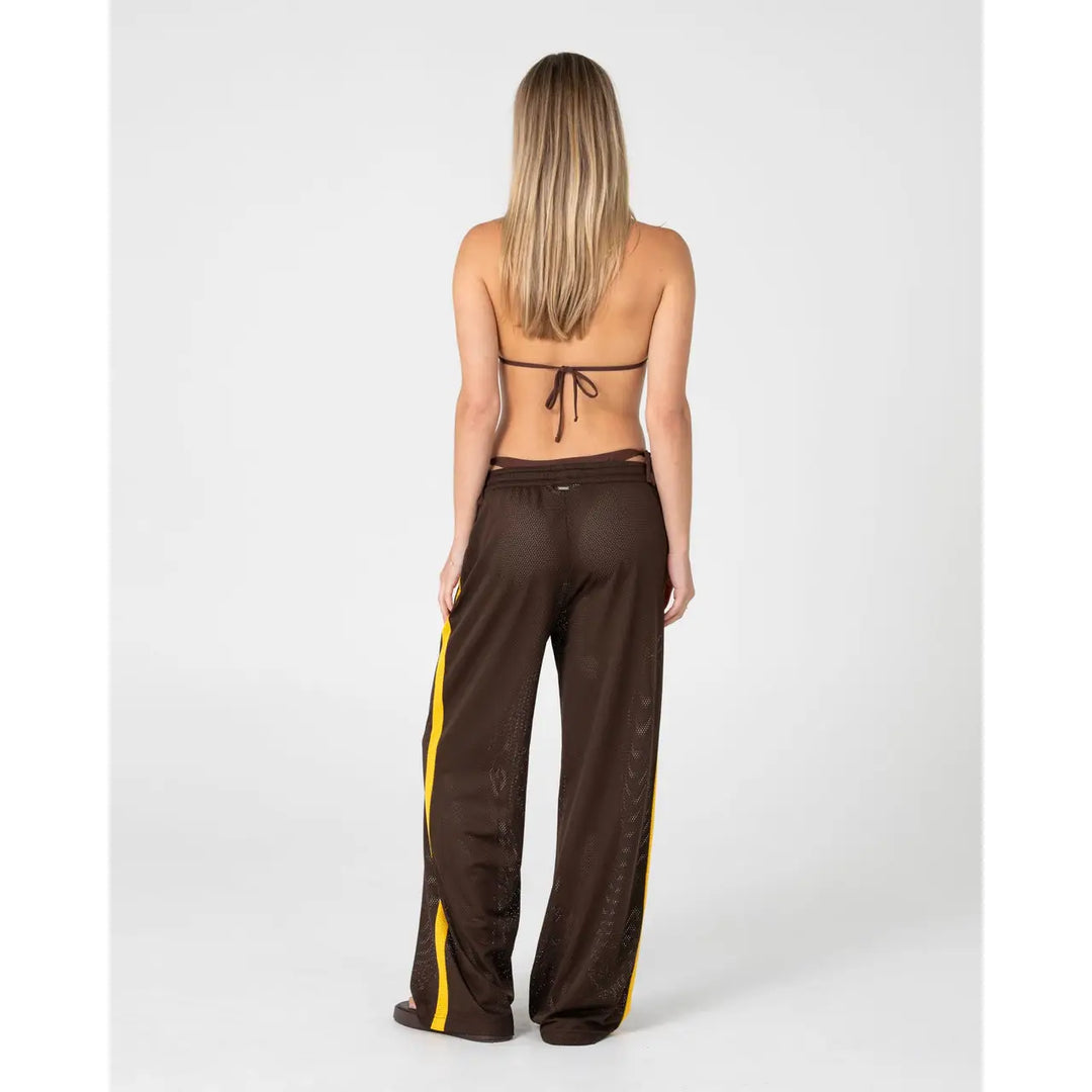 Rusty Rag Stripe Wide Leg Mesh Pants