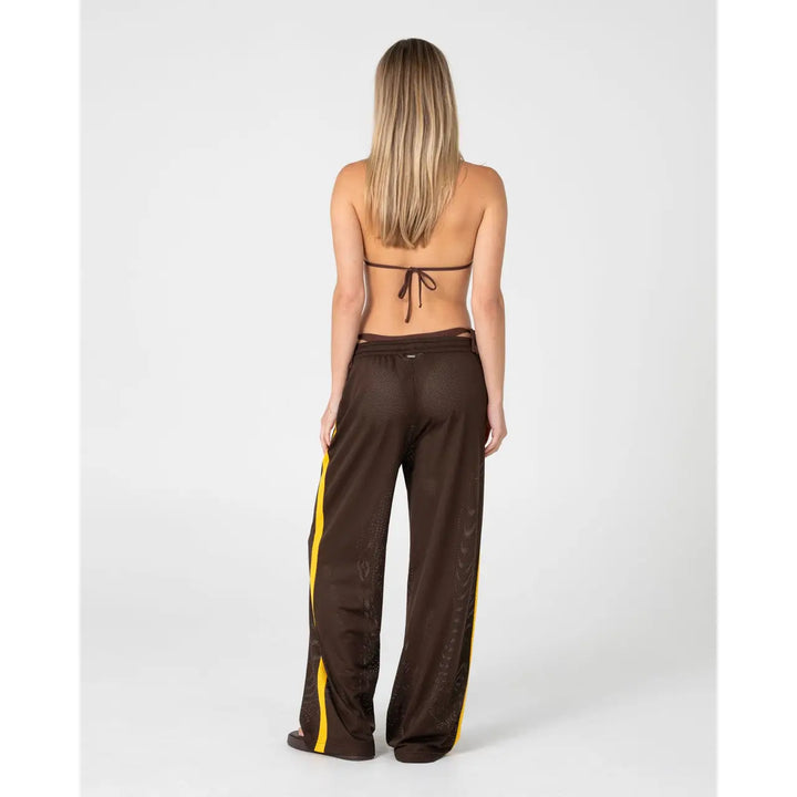Rusty Rag Stripe Wide Leg Mesh Pants