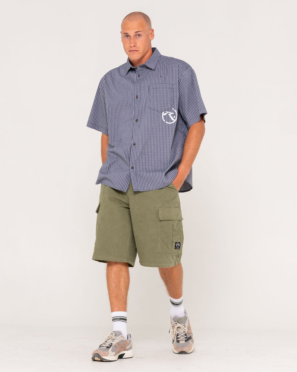 Rusty Resno Recon Button Up Check Shirt 