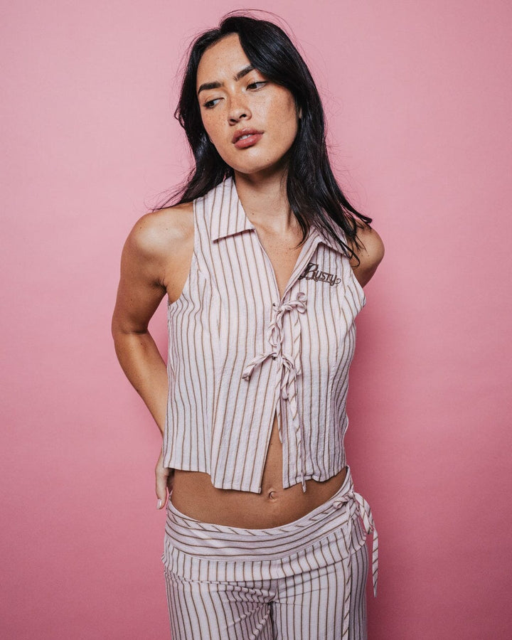 Rusty Rhysand Stripe Tie Top 