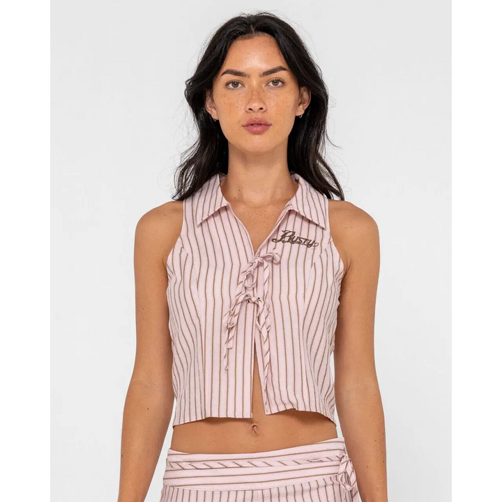 Rusty Rhysand Stripe Tie Top 