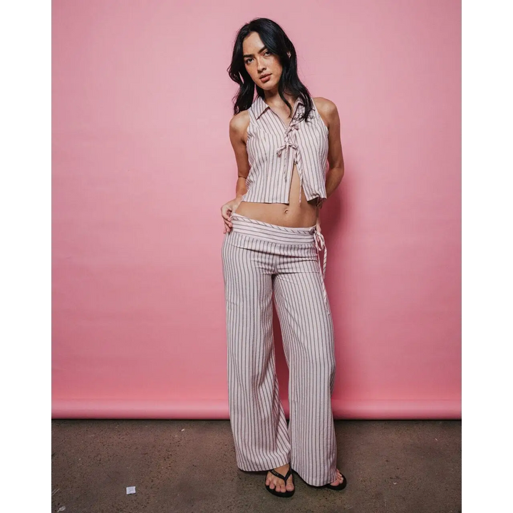 Rusty Rhysand Stripe Tie Top 