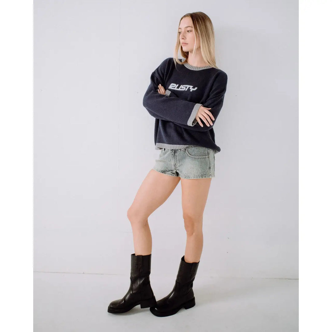 Rusty Rider Relaxed Crew Knit