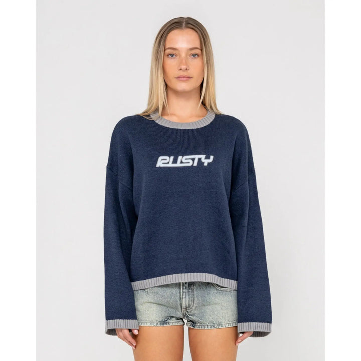Rusty Rider Relaxed Crew Knit