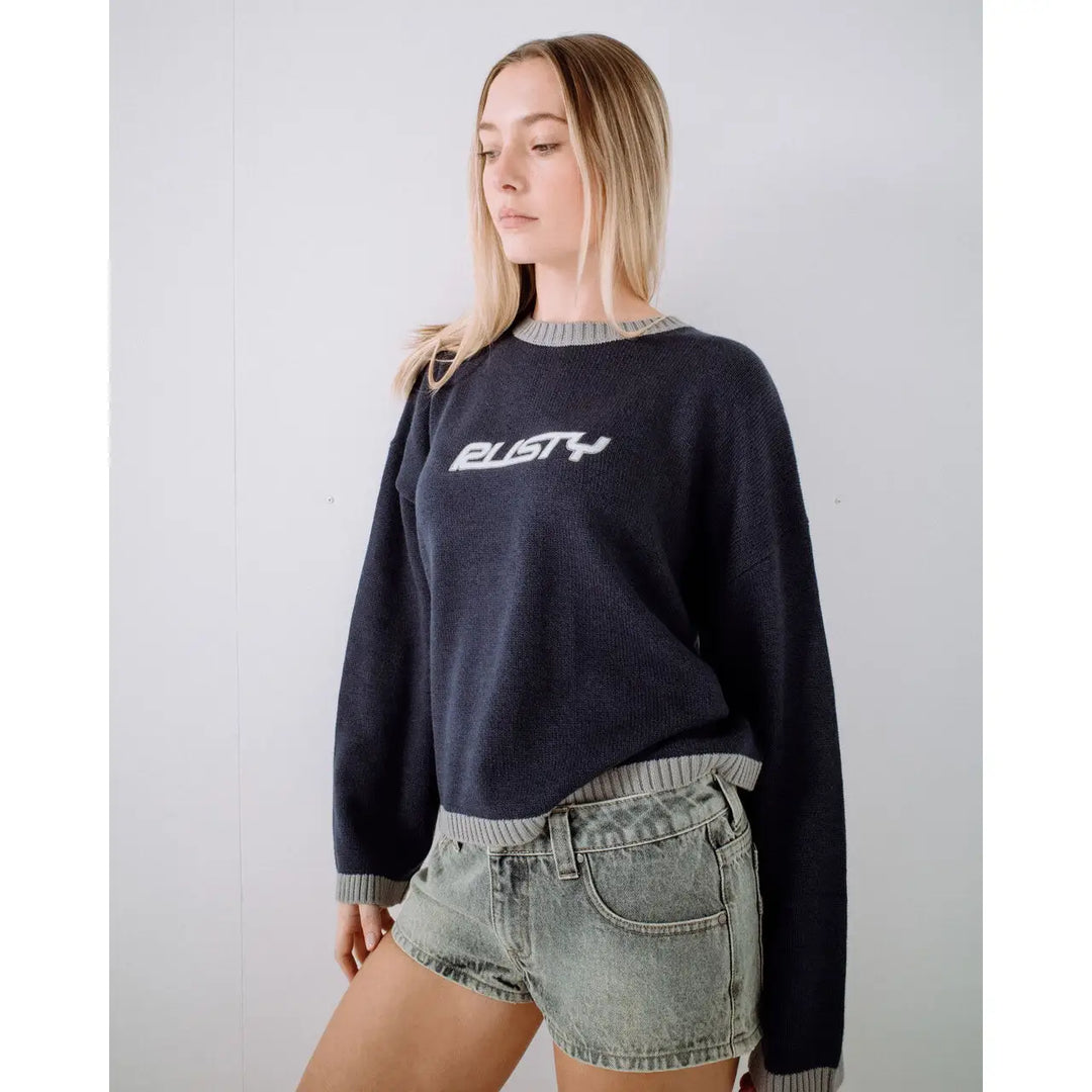 Rusty Rider Relaxed Crew Knit