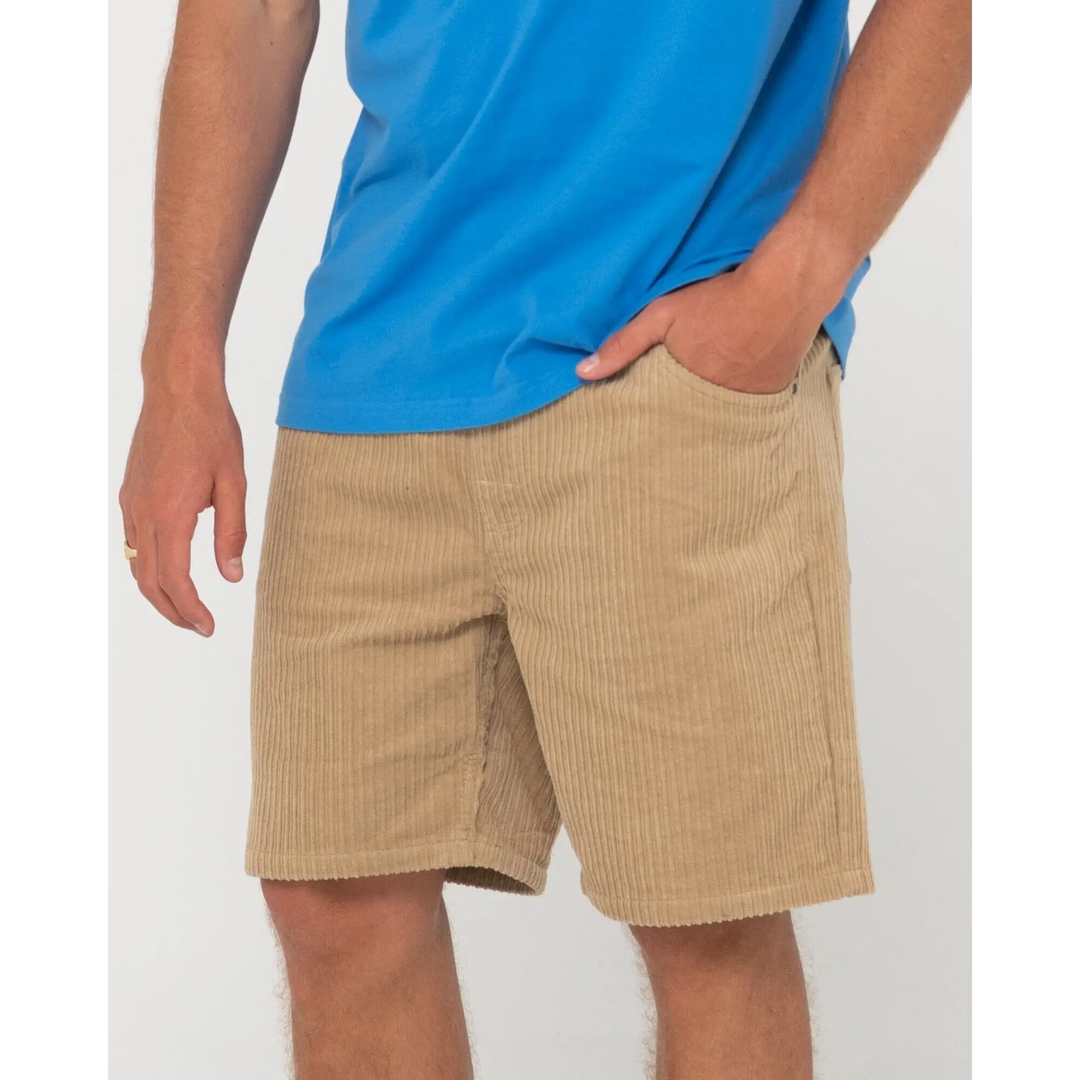 Rusty Rifts Elastic Hi Lo Shorts 