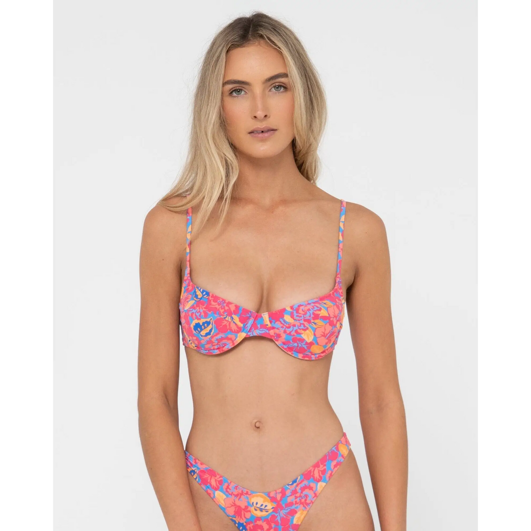 Rusty Rio Recycled Floral Balconette Midi Bikini 