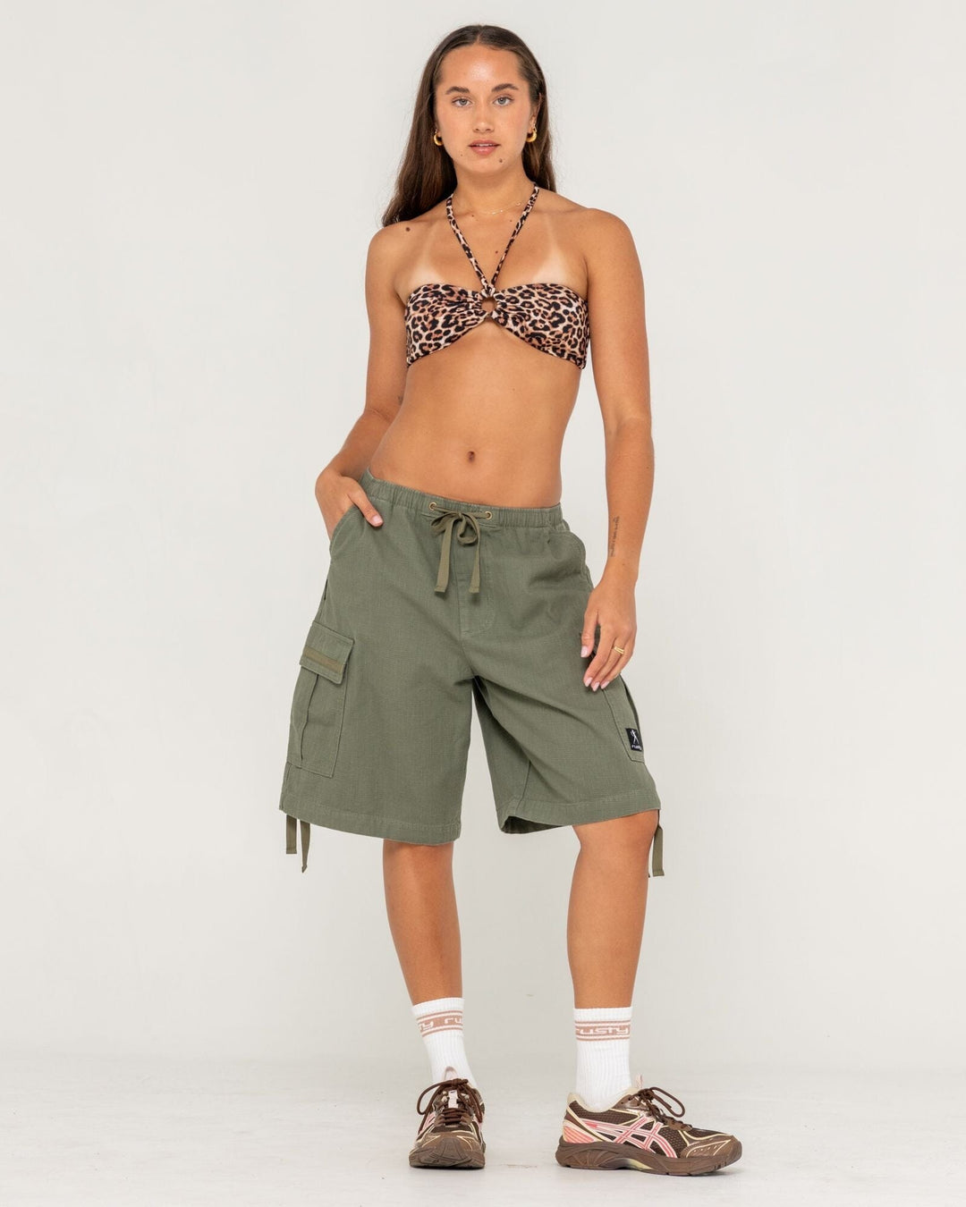 Rusty River Low Rise Baggy Cargo Shorts 